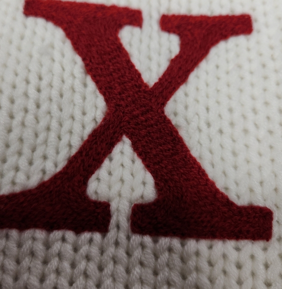 Knit Monogram Christmas Stocking White X - Wondershop - Picture 3 of 9